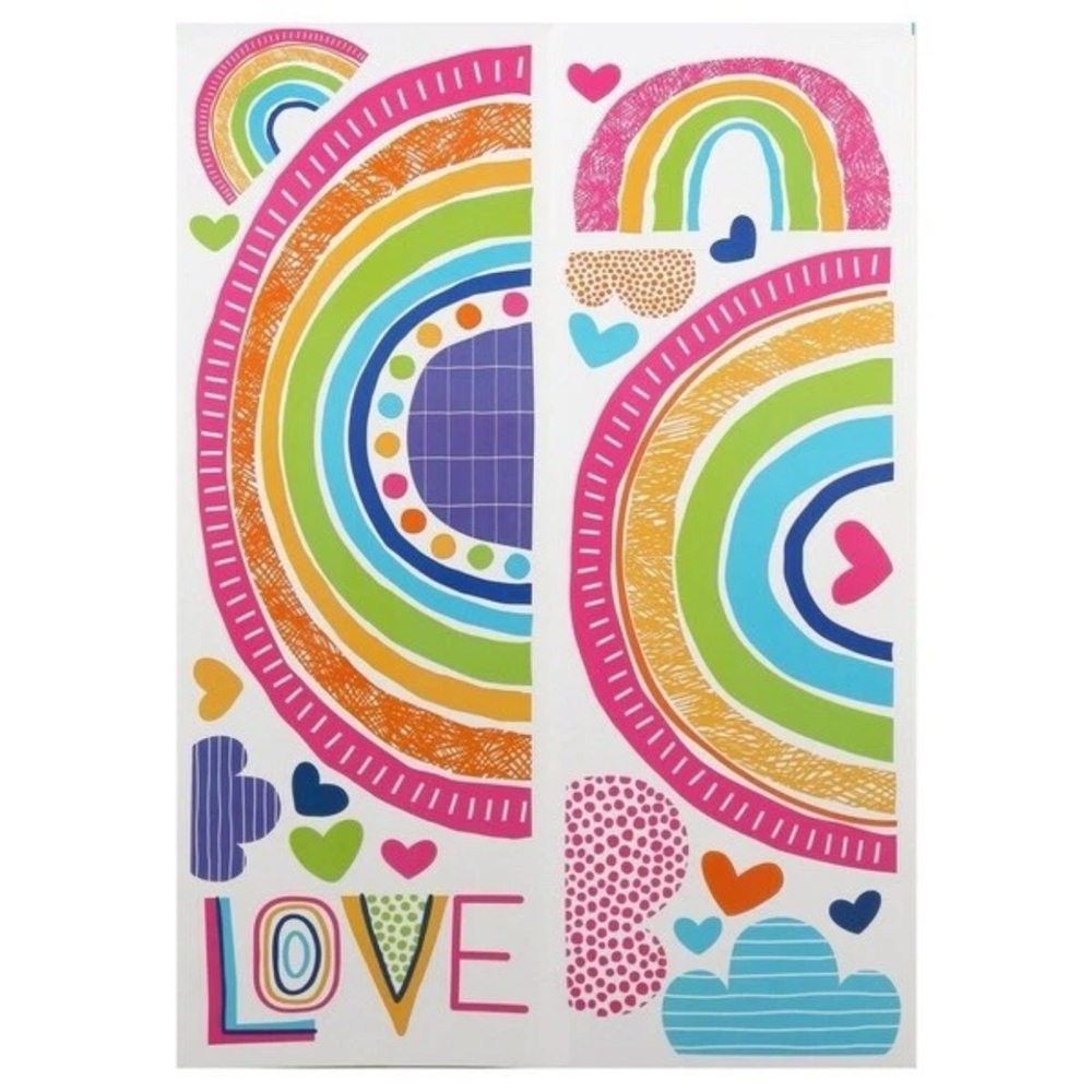 Main Street Wall Creations Tween Rainbow Love Decals - 14.125" x 4.5"